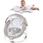 Ingenuity InLighten Twinkle Tails Vibrating Baby Bouncer with Lighting Toy Bar and Pillow