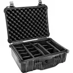 Pelican 1524 Waterproof 1520 Case with Padded Dividers (Black)