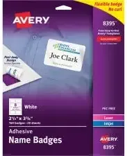 Avery Flexible Adhesive Name Badge Labels