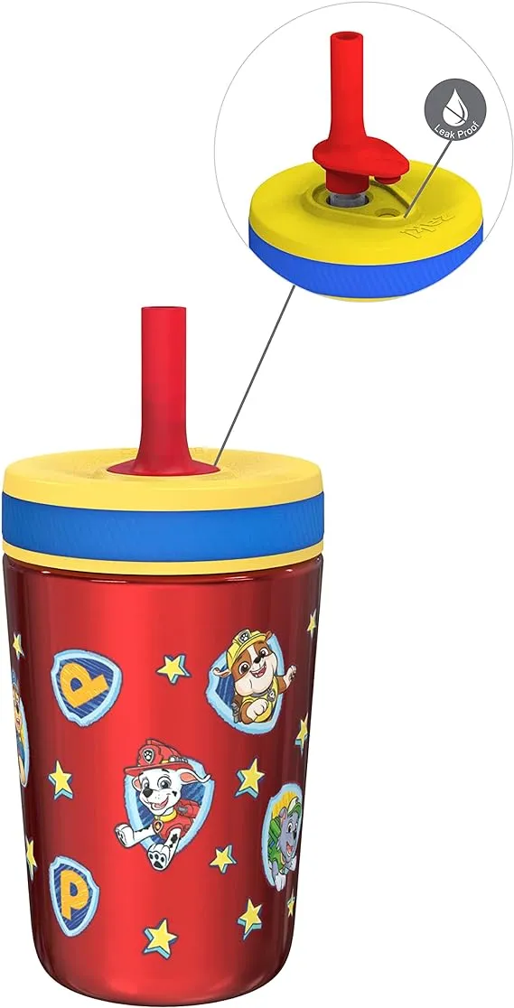 Zak Designs Sonic the Hedgehog Kelso Toddler Cups For Travel or At Home, 12oz Vacuum Insulated Stainless Steel Sippy Cup With Leak-Proof Design is Perfect For Kids (Sonic, Tails, Knuckles)