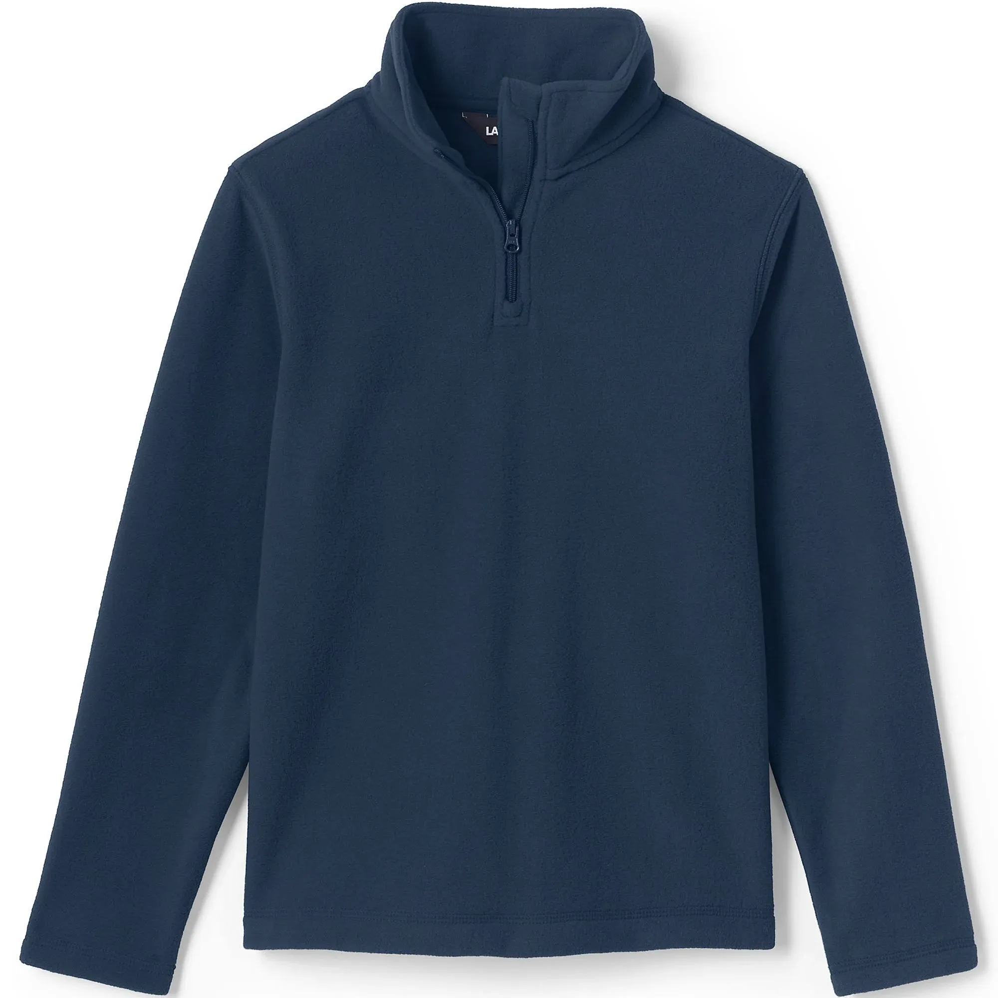 Lands' End School Uniform Kids Lightweight Fleece Quarter Zip Pullover Classic Navy