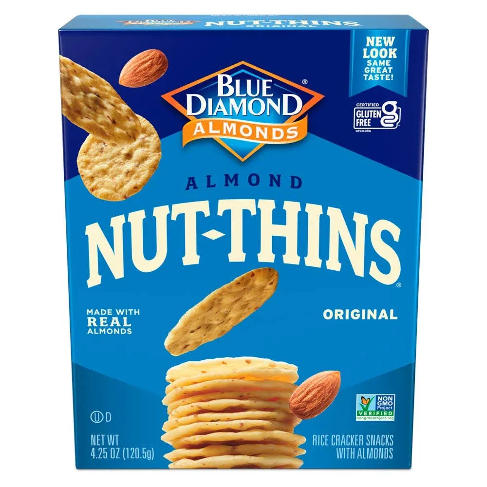 12 Pack : Blue Diamond Almond Nut Thins, 4.25 oz