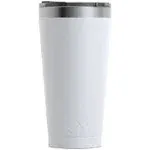 RTIC 16 oz Stainless Steel Insulated Pint Tumbler, Splash-Proof Lid, White