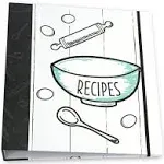 OUTSHINE Premium Recipe Binder Set | Farmhouse Recipe Binder 8.5x11 3 Ring with Cards Dividers | Make Your Own Recipe Book Binder Kit | Blank Recipe Book Organizer