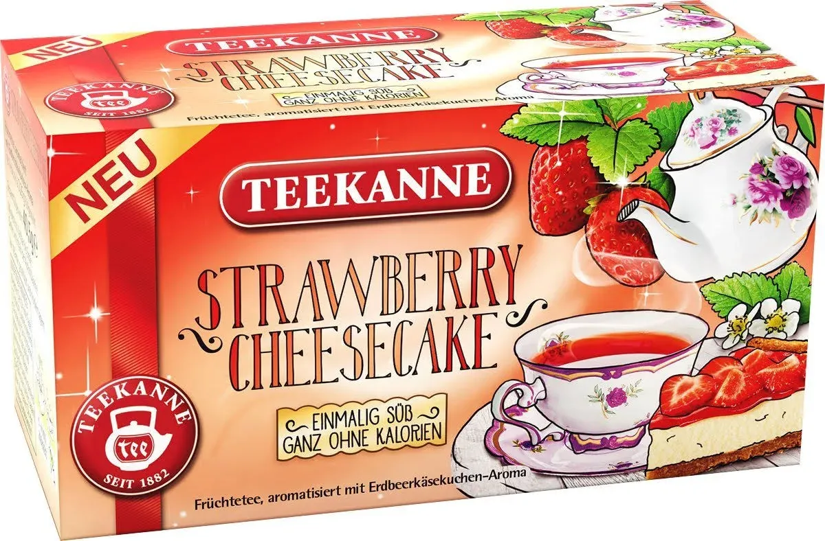 Teekanne Fruit Tea Strawberry Cheesecake 18 Tea Bags