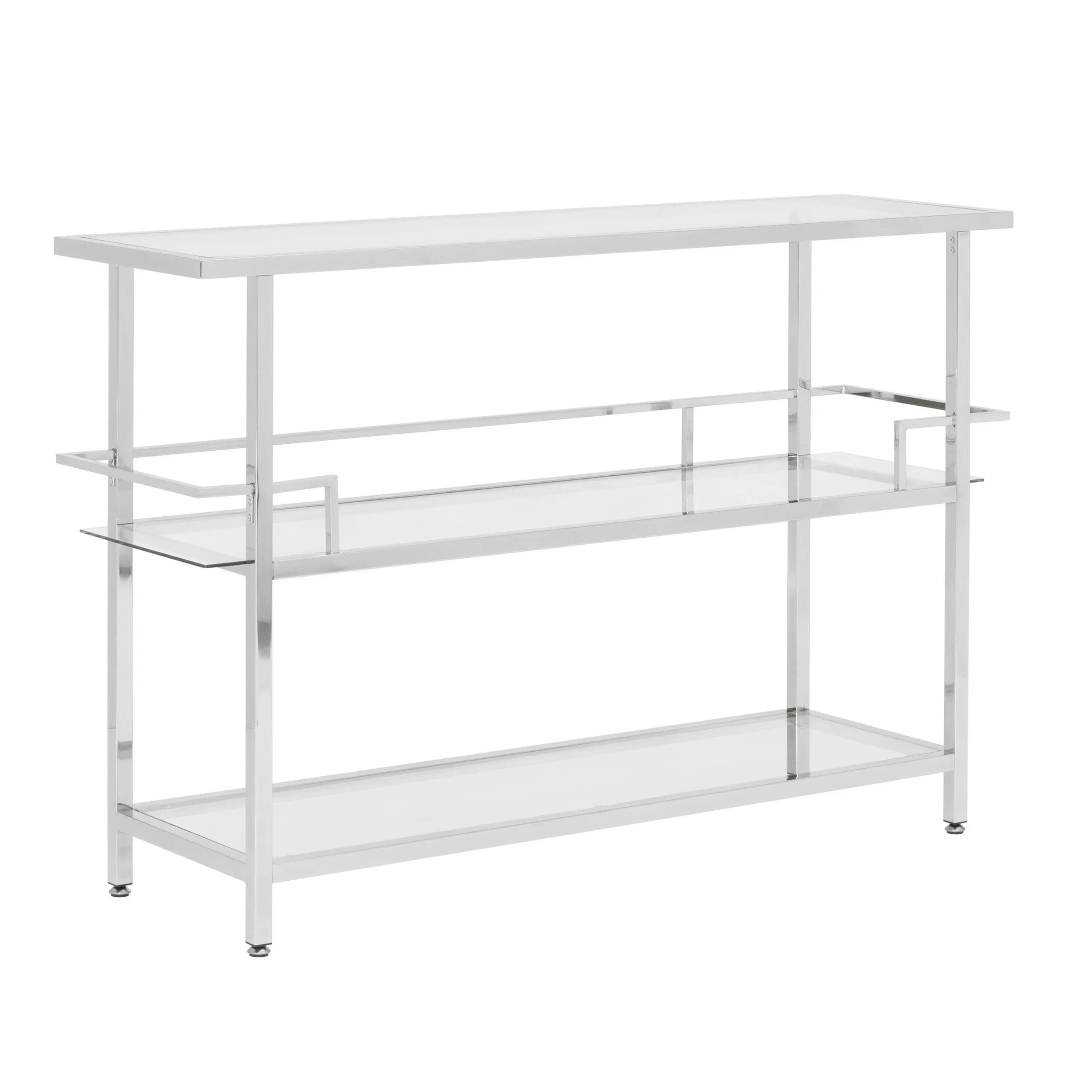 Studio Designs Home Portico Bar In Chrome with Clear Glass, 52",