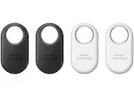 Samsung SmartTag2 (2023) Bluetooth + UWB, IP67 Water and Dust Resistant, Findable via App, 1.5 Year Battery Life (4-Pack) - Black/White