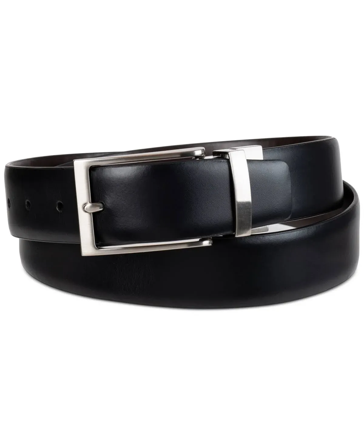 Calvin Klein Men's Two-in-One Reversible Rotative Buckle Casual Dress Belt