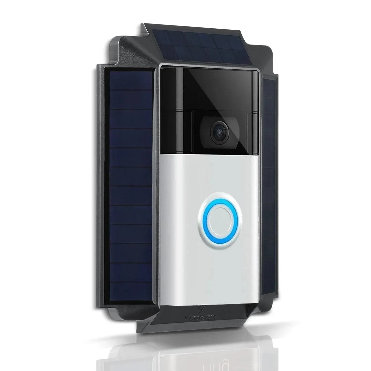 Wasserstein Premium Solar Charger for Ring Video Doorbell 2nd Gen - 1 Pack - Black