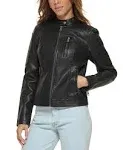 Levi 's Women's Faux Leather Moto Jacket - Black Large