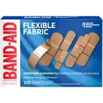 Band-Aid - Flexible Fabric Adhesive Bandages, Assorted, 100/Box