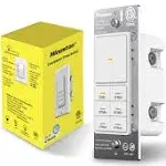 Minoston 2-4 Hour Timer Switch for Lights, 5-10-30-60 Min, Dimmable Indicator Countdown Timer Switch for Bath, Fans, Heaters, LED, Neutral Wire Required, ETL & FCC Listed, 120VAC 60Hz, White (MT10N)