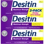 Desitin Maximum Strength Zinc Oxide Diaper Rash Paste 4.8 oz. - 3 Pack