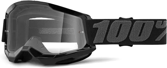 100 Percent Strata 2 Goggles - Clear Lens - Black