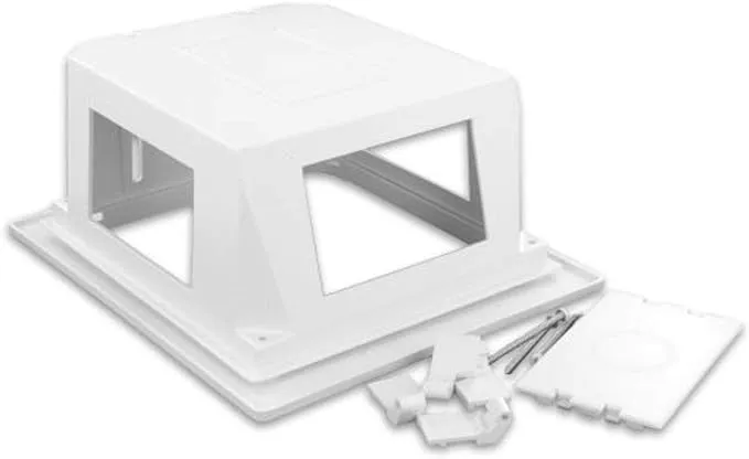 Leviton - 47617-REB - New and Old Work Square Plastic 3 gang