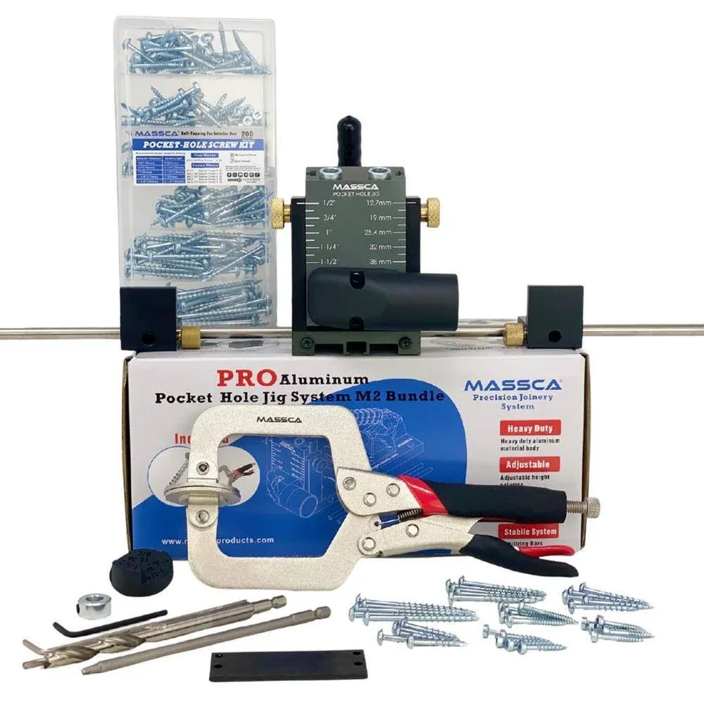 Massca M2 PRO Aluminum Pocket Hole Jig System Bundle  | eBay