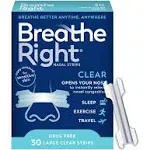 Breathe Right Nasal Strips Clear - Large 30 ct