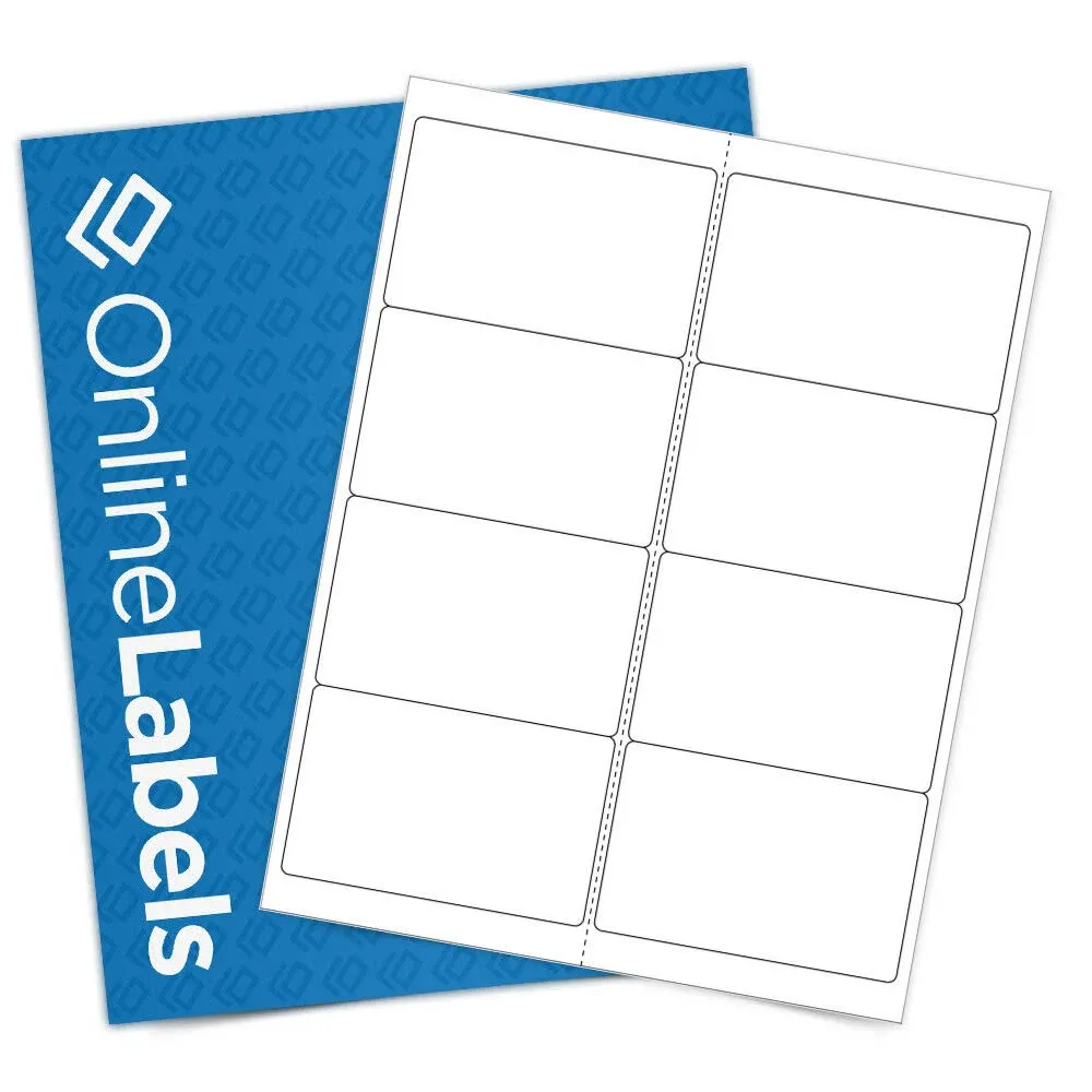 4 x 2.5 Rectangle Labels - Pack of 800 Labels, 100 Sheets - Inkjet/Laser Printer - Online Labels